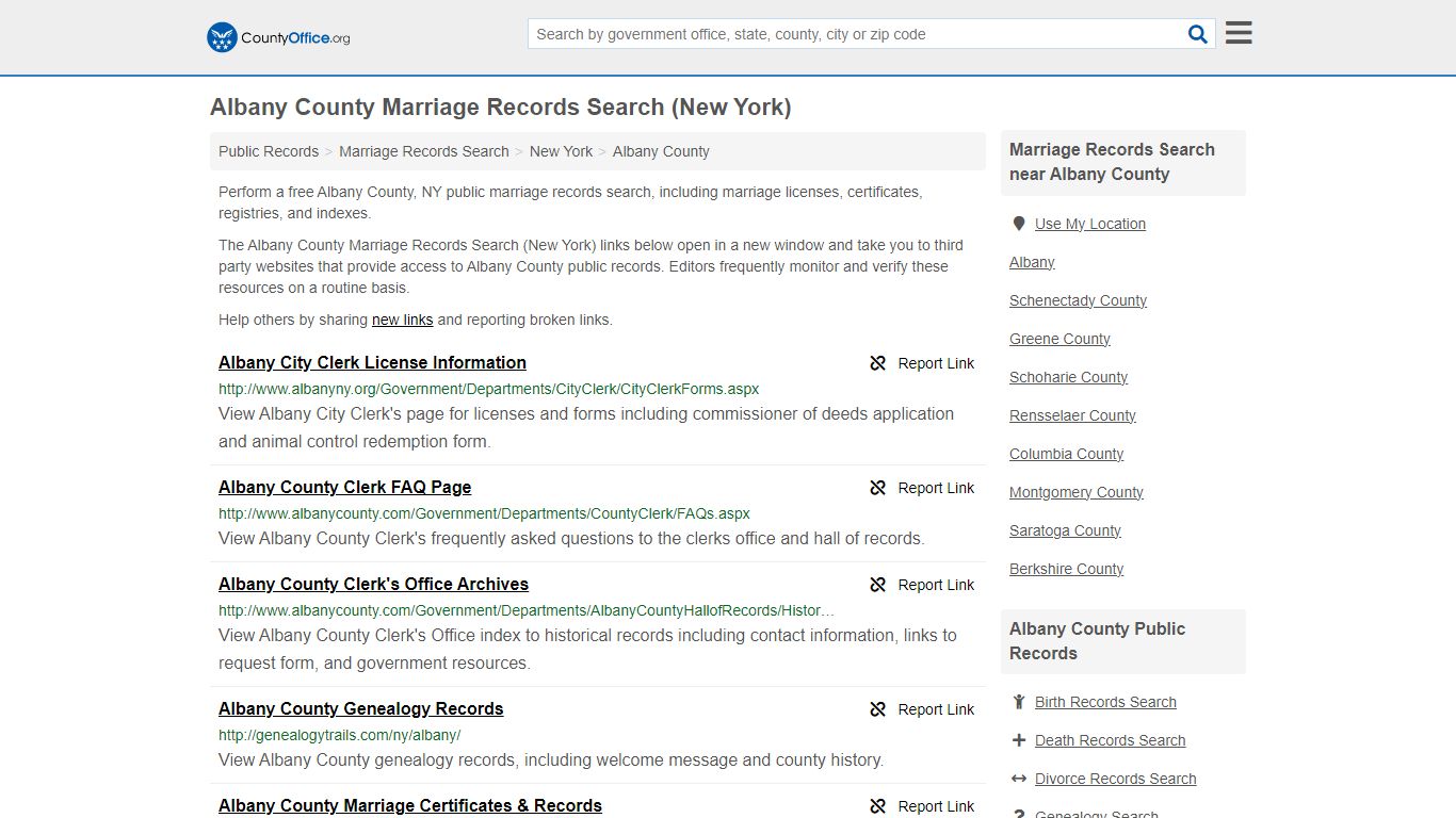Marriage Records Search - Albany County, NY (Marriage Licenses ...